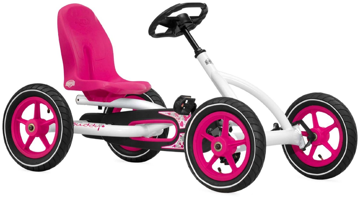 Berg Buddy Pedal Go Kart – White and Pink