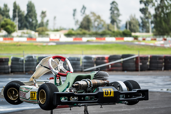 Go kart on a racing circuit